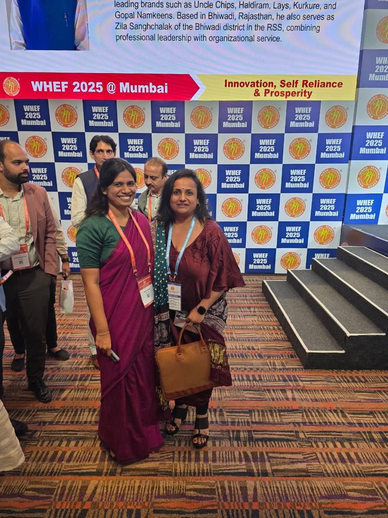 Shalini Nayak, founder of NIS Consultants, with Drummi Bhat