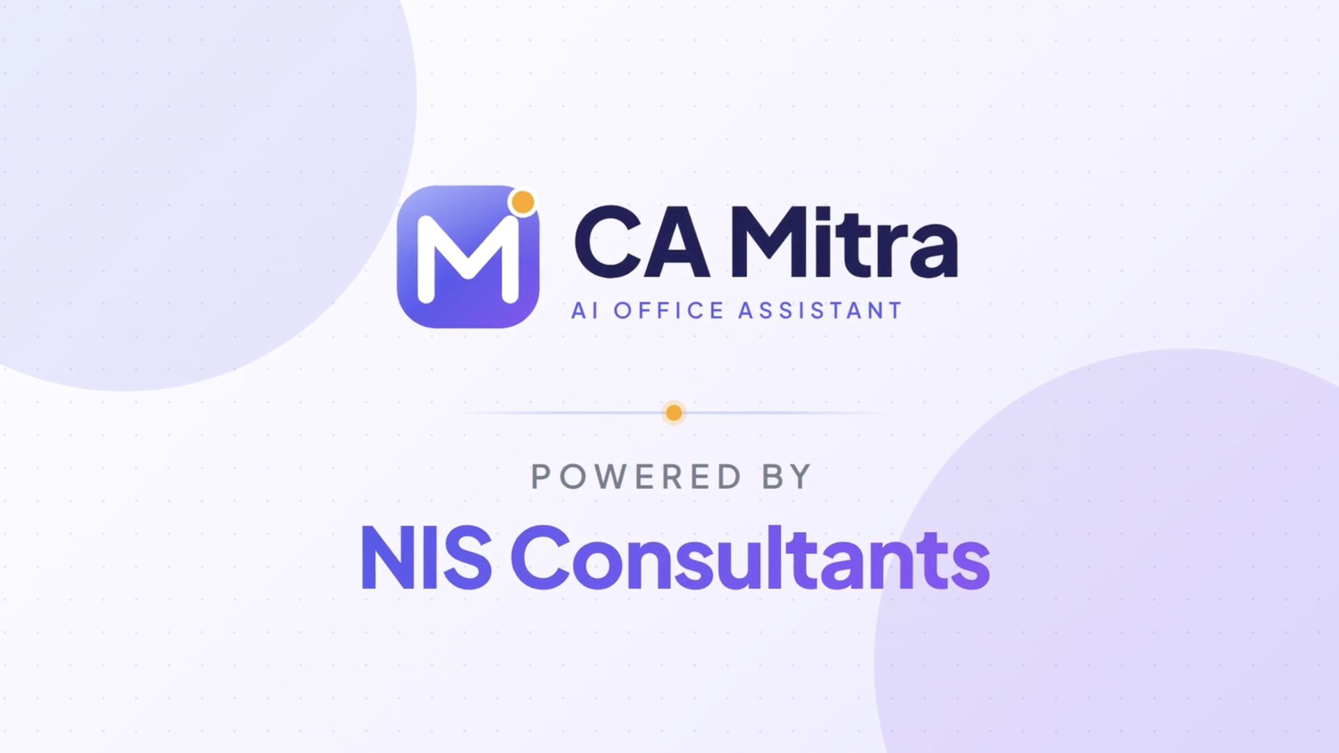 CA Mitra logo: AI office assistant, powered by NIS Consultants